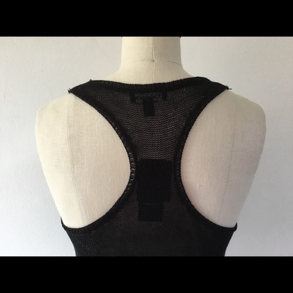 Bebe Black Hi Low Tank Top Razorback Sz Small NEW - Picture 4 of 8